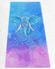 Tapis yoga voyage - bleu, rose - motif éléphant - boutique yoga | Achamana