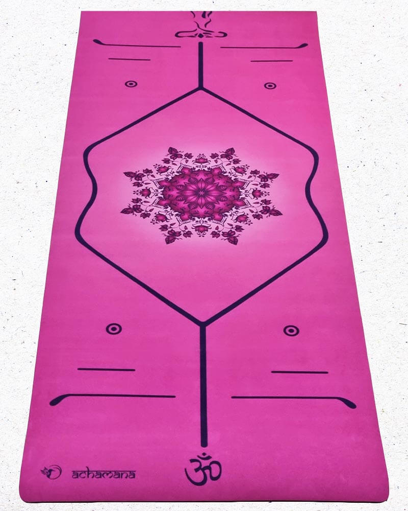 Yoga débutant - Tapis de yoga dynamique 6 mm - lignes de position | Achamana