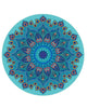 Tapis de yoga rond 1,40 m - motif plumes de Paon | Achamana