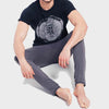 Legging yoga homme - Pantalon yoga coton gris - Achamana