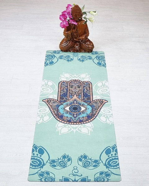Samadhi Blue Travel Yoga Mat: foldable & washable!